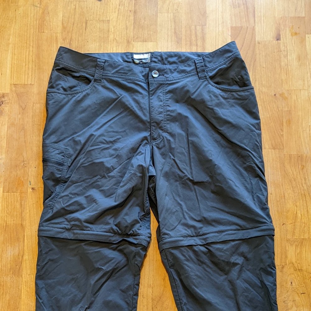 Marmot Nylon Zip Off Lightweight Hiking Pants Shorts 36 x 32 Gray